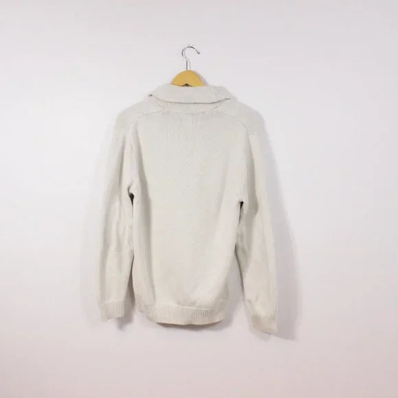 *Chaps 3/4 Button Cream Sweater - Picture 5 of 6